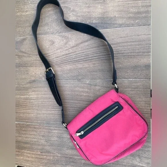 NWT- Neiman Marcus Backpack, pink and black Neiman Marcus Backpack Pink And Black New With Tags $135 | eBay main image 4